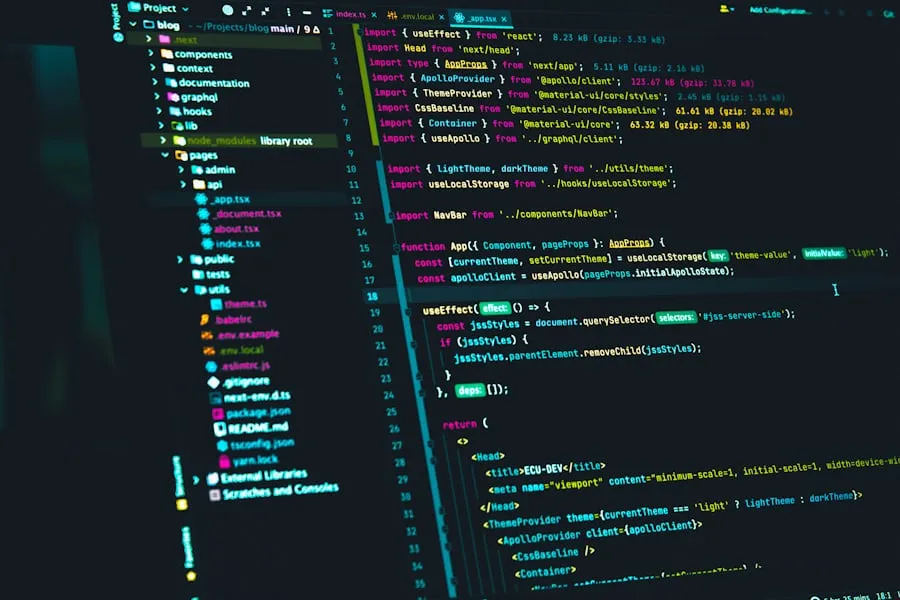 Students learning programming